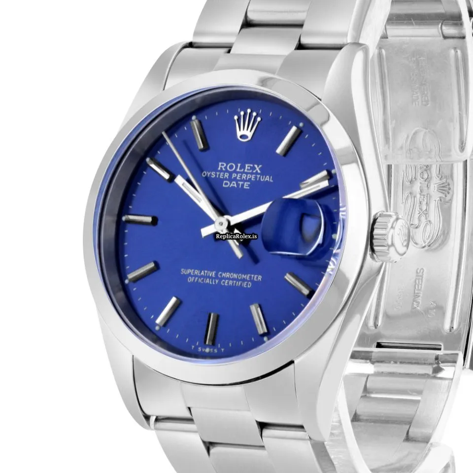 Well Made Fake Rolex Oyster Perpetual Date 15200 Automatic Movement 34mm Steel Case Mens/unisex Watch - Image 2