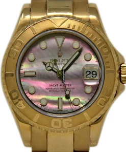 Quality Replica Rolex Yacht-master 168628 Caliber 2235 Automatic Movement 35mm Yellow Gold Case Womens Watch