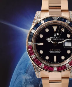 Top Fake Rolex Gmt-master II 126755saru Caliber 3186 Automatic Movement 40mm Rose Gold Case Mens/unisex Watch