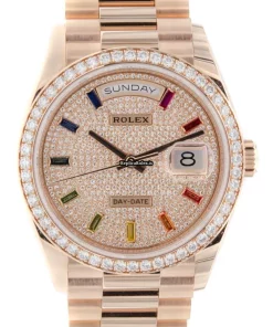 Fantastic Fake Rolex Day-date 36 128345rbr Caliber 3255 Automatic Movement 36mm Rose Gold Case Mens/unisex Watch