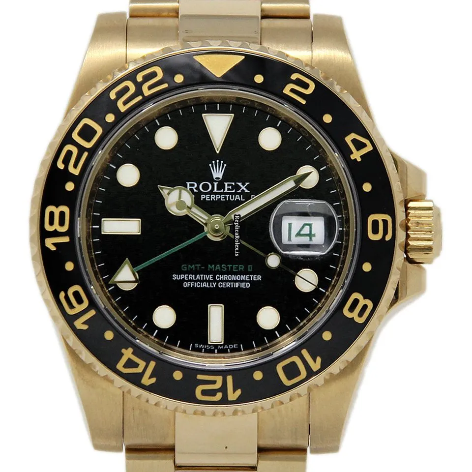 Fantastic Clone Rolex Gmt-master II 116718 Caliber 3186 Automatic Movement 40mm Yellow Gold Case Mens/unisex Watch