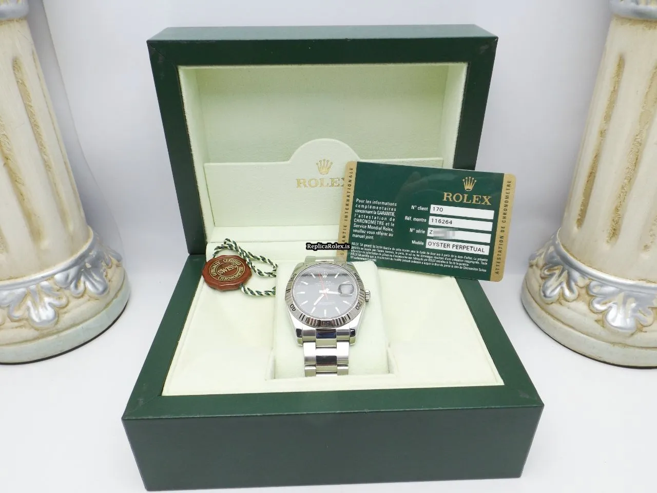 Excellent Replica Rolex Datejust Turn-o-graph 116264 Caliber 3135 Automatic Movement 36mm Steel Case Mens/unisex Watch - Image 11