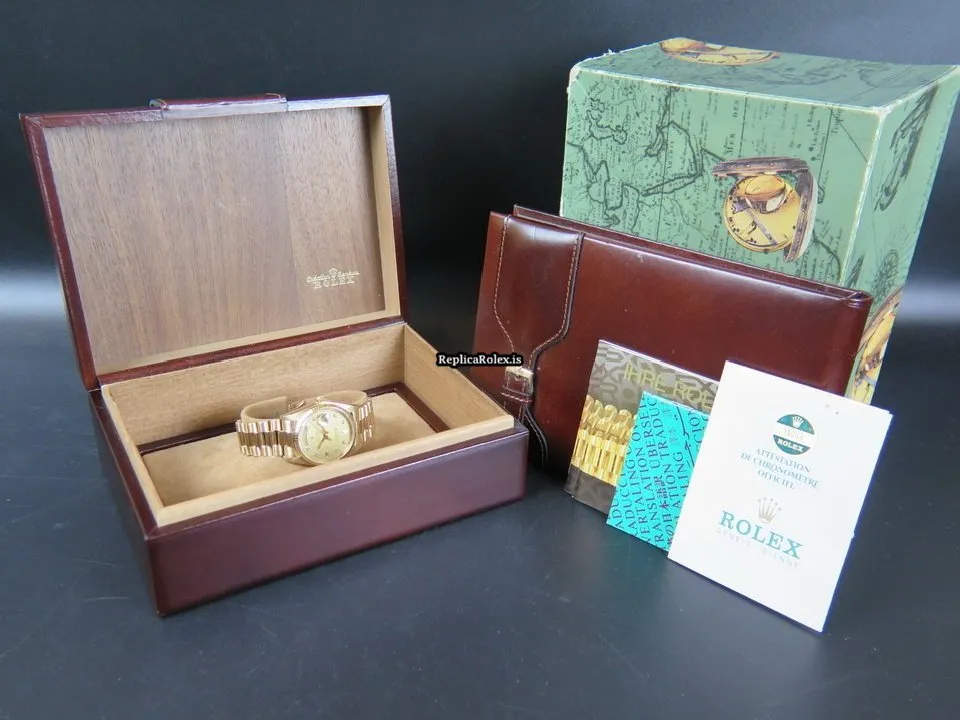 Stylish Replica Rolex Day-date 36 18038 Automatic Movement 36mm Yellow Gold Case Mens/unisex Watch - Image 4