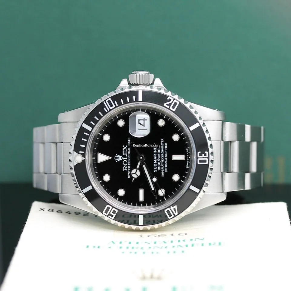 Top Replica Rolex Submariner Date 16610 Caliber 3135 Automatic Movement 40mm Steel Case Mens/unisex Watch - Image 2