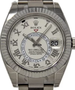 Discount Replica Rolex Sky-dweller 326939 Caliber 9001 Automatic Movement 42mm White Gold Case Mens/unisex Watch