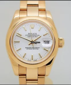 Ideal Fake Rolex Lady-datejust 179168 Caliber 2235 Automatic Movement 26mm Yellow Gold Case Womens Watch