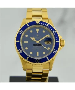 Exquisite Fake Rolex Submariner Date 16618 Caliber 3135 Automatic Movement 40mm Yellow Gold Case Mens/unisex Watch