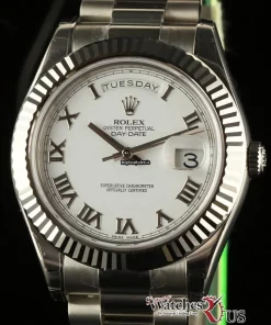 Discount Imitation Rolex Day-date II 218239 Caliber 3156 Automatic Movement 41mm White Gold Case Mens/unisex Watch