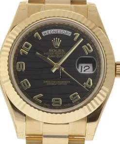Marvellous Imitation Rolex Day-date II 218238 Caliber 3156 Automatic Movement 41mm Yellow Gold Case Mens/unisex Watch