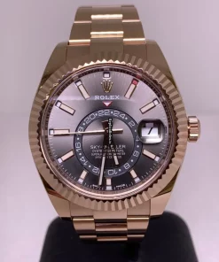 High-end Replica Rolex Sky-dweller 326935 Caliber 9001 Automatic Movement 42mm Rose Gold Case Mens/unisex Watch