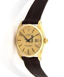 Exquisite Replica Rolex Oyster Perpetual Date 1503 Caliber 1570 Automatic Movement 34mm Yellow Gold Case Mens/unisex Watch