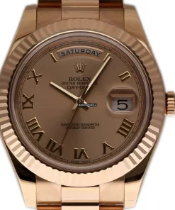 Unique Replica Rolex Day-date II 218235 Caliber 3156 Automatic Movement 41mm Rose Gold Case Mens/unisex Watch