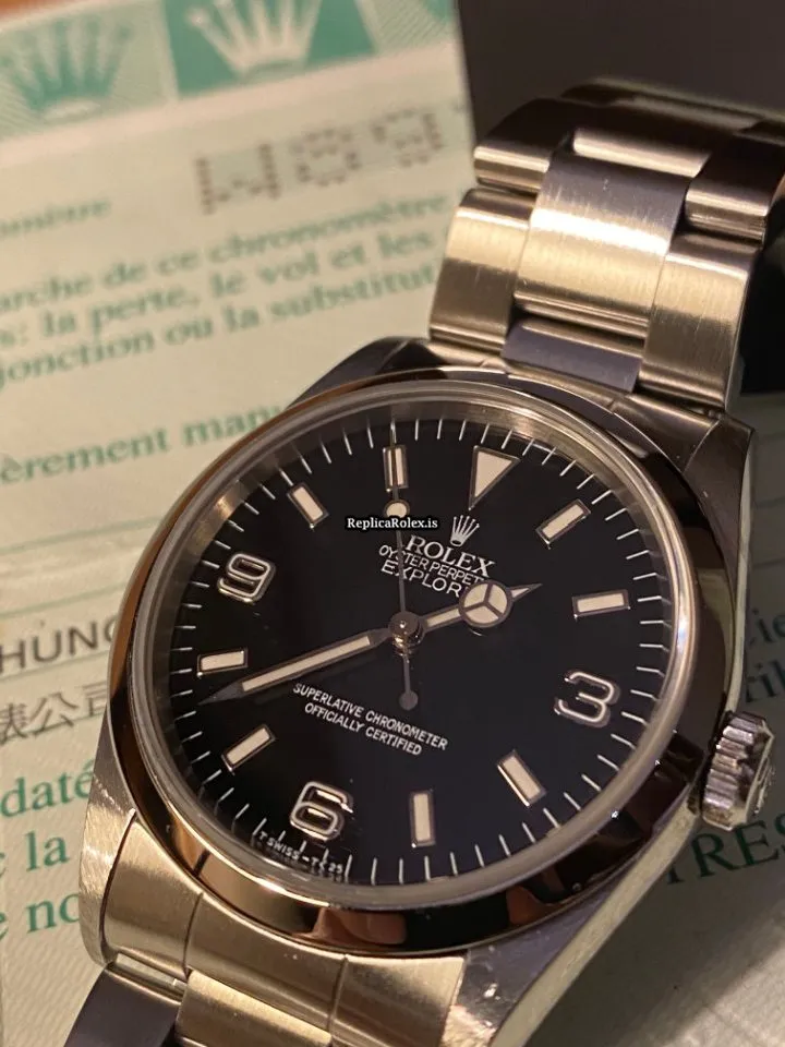 Marvellous Replica Rolex Explorer 14270 Caliber 3000 Automatic Movement 36x43mm Steel Case Mens/unisex Watch - Image 11