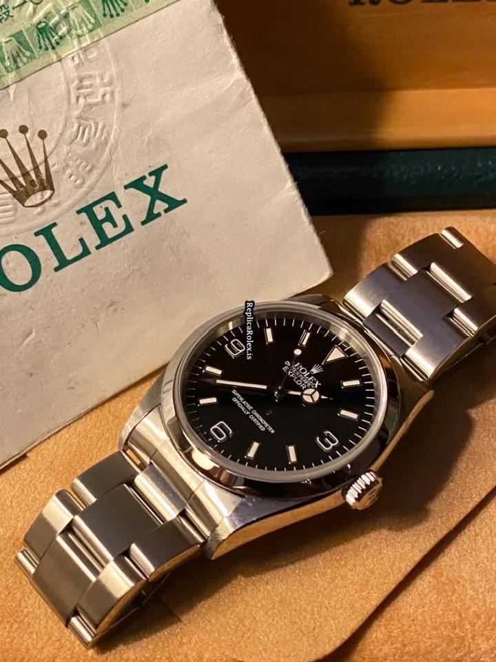 Marvellous Replica Rolex Explorer 14270 Caliber 3000 Automatic Movement 36x43mm Steel Case Mens/unisex Watch - Image 6