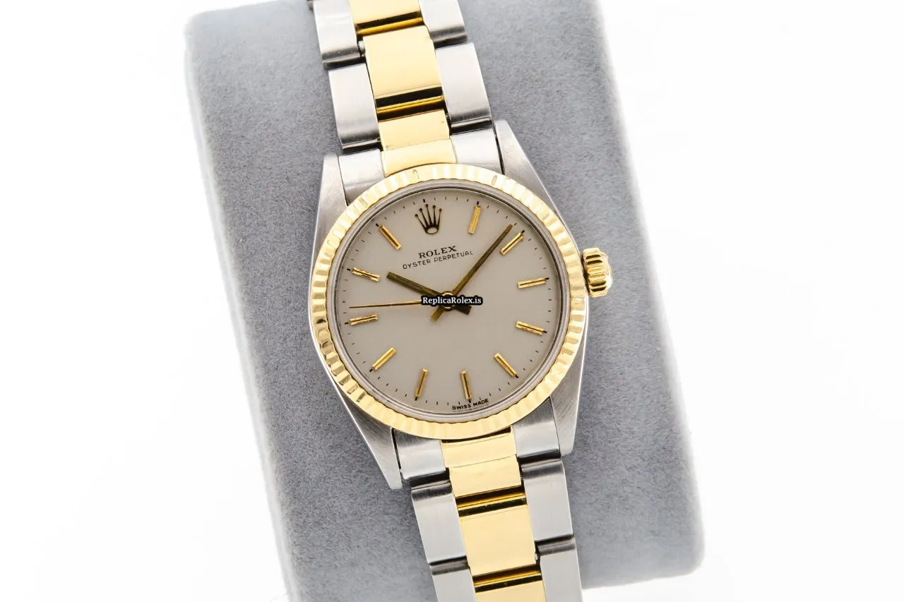 Wholesale Replica Rolex Oyster Perpetual 31 67513 Caliber 2130 Automatic Movement 31mm Gold/steel Case Mens/unisex Watch - Image 8