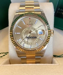 Top Replica Rolex Sky-dweller 326933 Caliber 9001 Automatic Movement 42mm Gold/steel Case Mens/unisex Watch