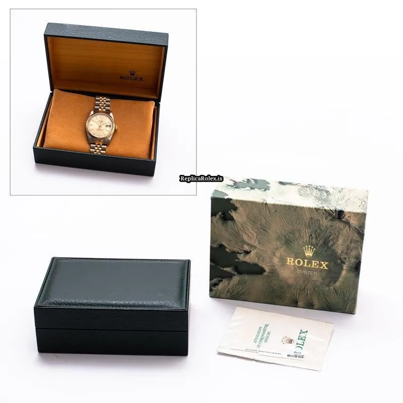 1:1 Replica Rolex Datejust 16233 Automatic Movement 36mm Gold/steel Case Mens/unisex Watch - Image 8