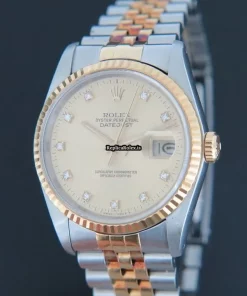 Swiss Knockoff Rolex Datejust 16233 Automatic Movement 36mm Gold/steel Case Mens/unisex Watch