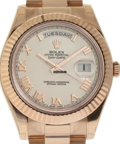 Nice Replica Rolex Day-date II 218235 Caliber 3156 Automatic Movement 41mm Rose Gold Case Mens/unisex Watch