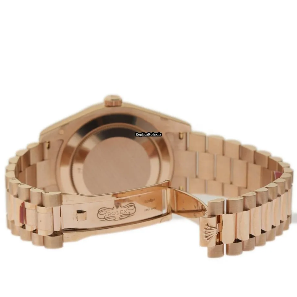 Nice Replica Rolex Day-date II 218235 Caliber 3156 Automatic Movement 41mm Rose Gold Case Mens/unisex Watch - Image 4