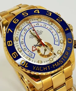 Well Made Replica Rolex Yacht-master II 116688 Caliber 4161 Automatic Movement 44mm Yellow Gold Case Mens/unisex Watch