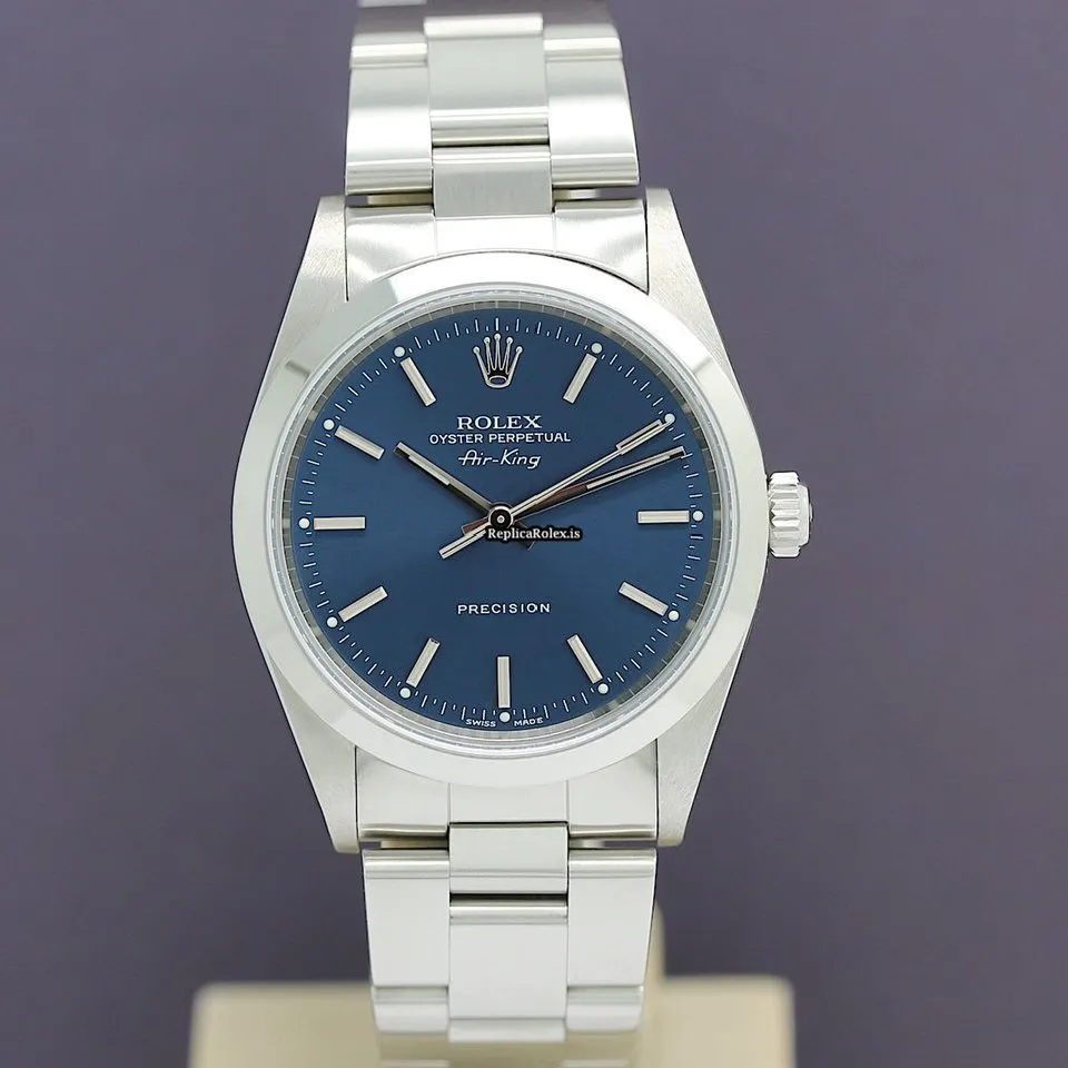 High-end Fake Rolex Air King Precision 14010 Caliber 3000 Automatic Movement 34mm Steel Case Mens/unisex Watch - Image 3