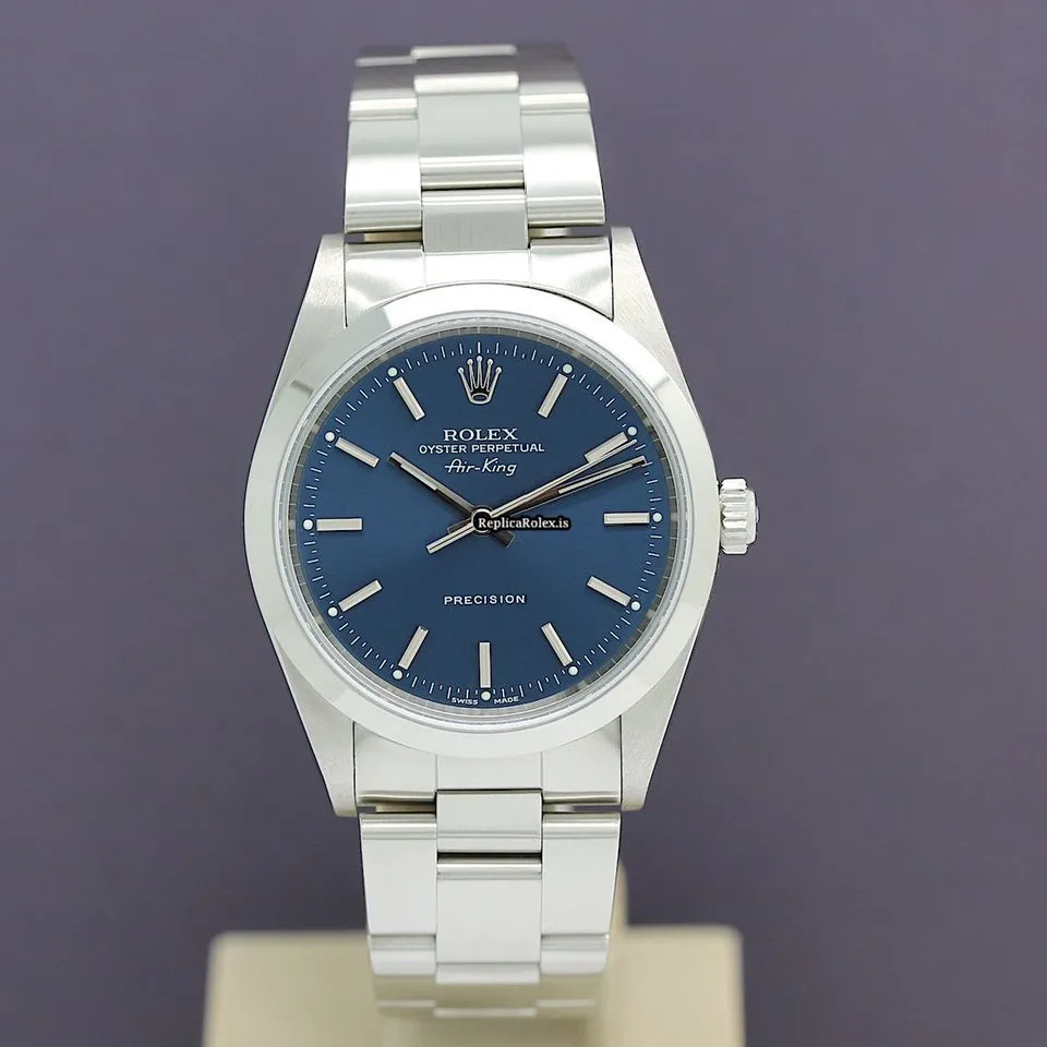 High-end Fake Rolex Air King Precision 14010 Caliber 3000 Automatic Movement 34mm Steel Case Mens/unisex Watch - Image 4