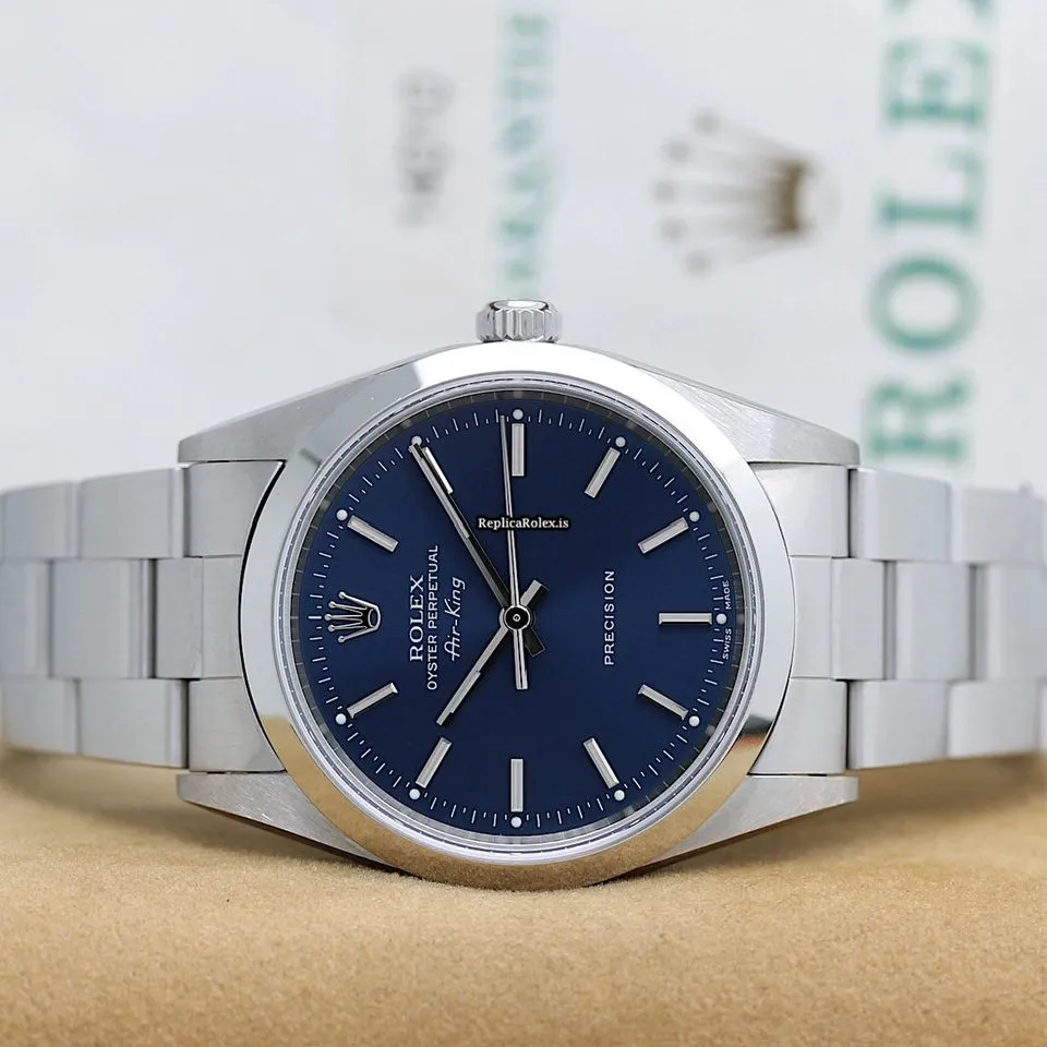 High-end Fake Rolex Air King Precision 14010 Caliber 3000 Automatic Movement 34mm Steel Case Mens/unisex Watch - Image 5