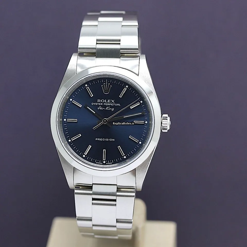 High-end Fake Rolex Air King Precision 14010 Caliber 3000 Automatic Movement 34mm Steel Case Mens/unisex Watch - Image 8