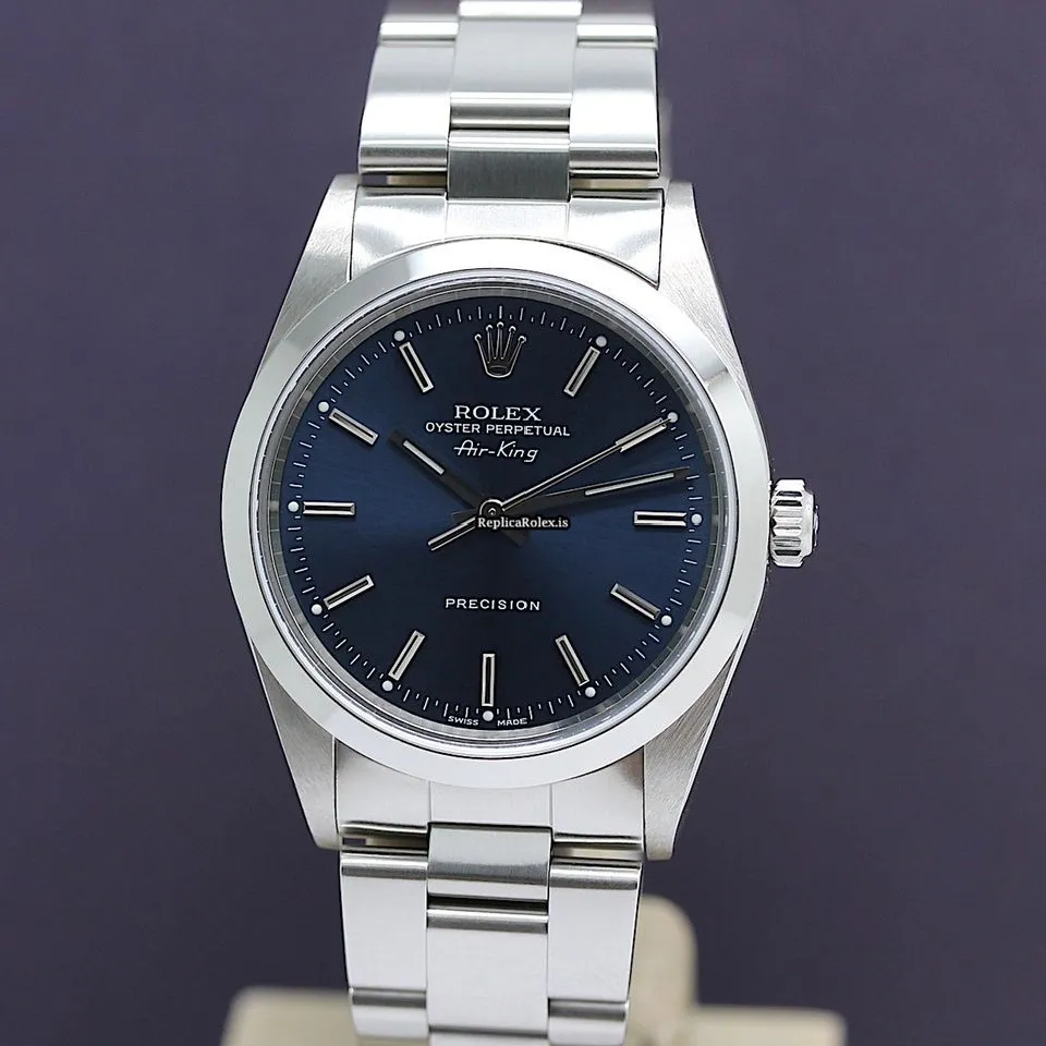 High-end Fake Rolex Air King Precision 14010 Caliber 3000 Automatic Movement 34mm Steel Case Mens/unisex Watch - Image 9