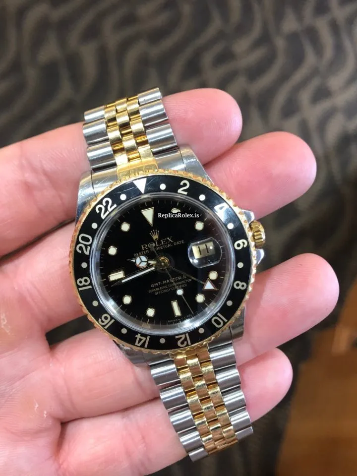 Amazing Replica Rolex Gmt-master II 16713 Caliber 3185 Automatic Movement 40mm Gold/steel Case Mens/unisex Watch