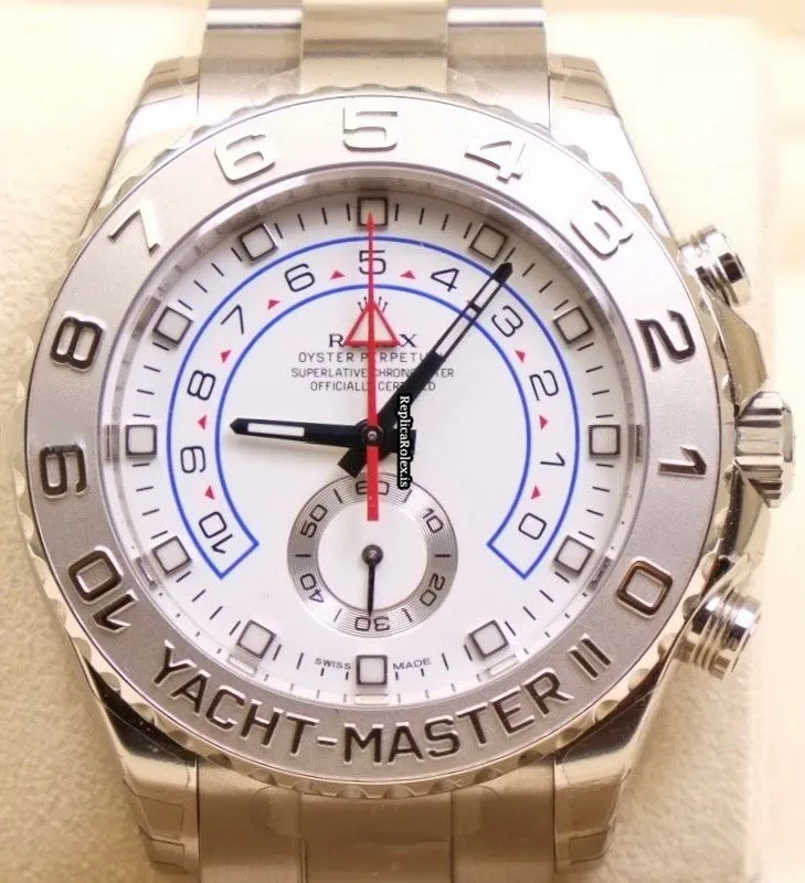 Wonderful Replicas Rolex Yacht-master II 116689 Caliber 4160 Automatic Movement 44mm White Gold Case Mens/unisex Watch