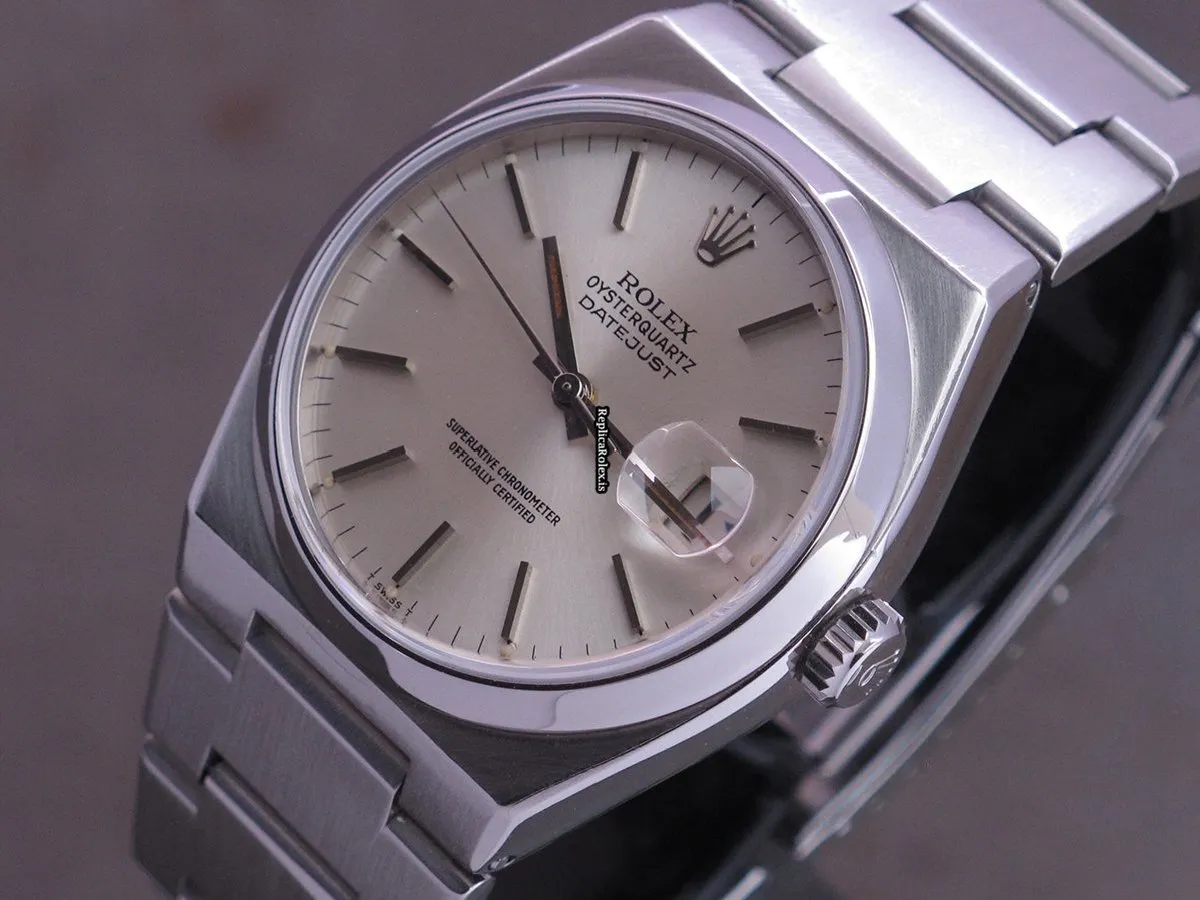 Great Fakes Rolex Datejust Oysterquartz 17000 Caliber 5035 Quartz Movement 36x42mm Steel Case Mens/unisex Watch - Image 9