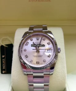 Amazing Fake Rolex Oyster Perpetual Date 115234 Caliber 3135 Automatic Movement 34mm Steel Case Womens Watch