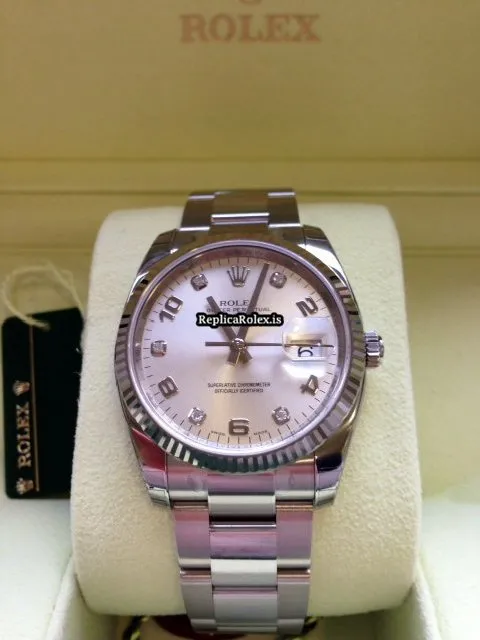 Amazing Fake Rolex Oyster Perpetual Date 115234 Caliber 3135 Automatic Movement 34mm Steel Case Womens Watch