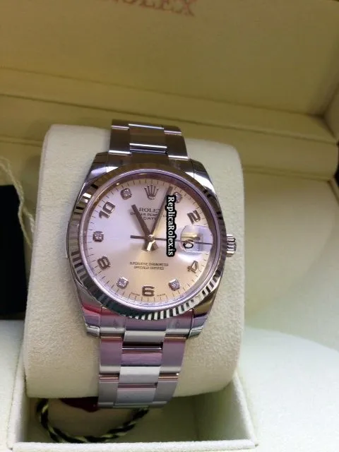 Amazing Fake Rolex Oyster Perpetual Date 115234 Caliber 3135 Automatic Movement 34mm Steel Case Womens Watch - Image 2