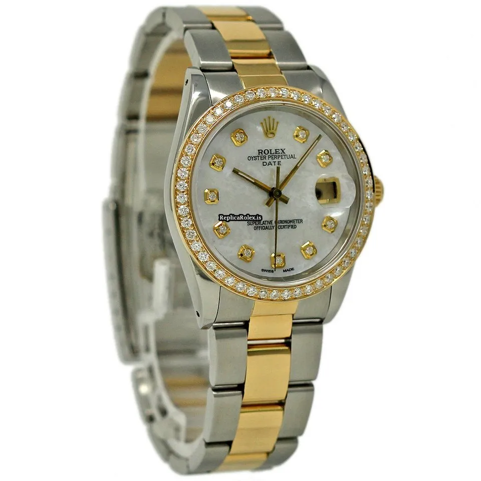 Affordable Replica Rolex Oyster Perpetual Date 15233 Automatic Movement 34mm Steel Case Womens Watch - Image 5