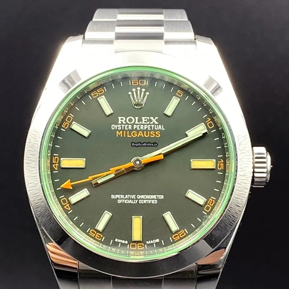 Quality Fakes Rolex Milgauss 116400gv Caliber 3131 Automatic Movement 40mm Steel Case Mens/unisex Watch