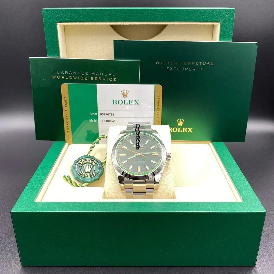 Quality Fakes Rolex Milgauss 116400gv Caliber 3131 Automatic Movement 40mm Steel Case Mens/unisex Watch - Image 3