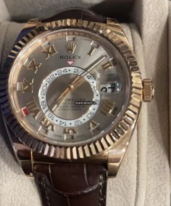 Quality Copy Rolex Sky-dweller 326135 Automatic Movement 42mm Rose Gold Case Mens/unisex Watch