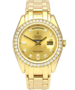 Inexpensive Copies Rolex Day-date 18948 Caliber 3155 Automatic Movement 39mm Yellow Gold Case Mens/unisex Watch