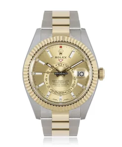 1:1 Fake Rolex Sky-dweller 326933 Automatic Movement 42mm Gold/steel Case Mens/unisex Watch