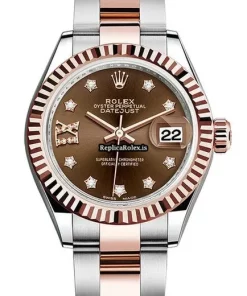 Pleasing Fake Rolex Lady-datejust 279171 Automatic Movement 28mm Gold/steel Case Watch