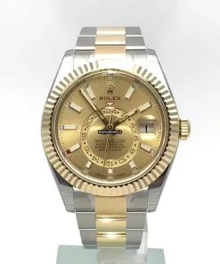 Wholesale Fake Rolex Sky-dweller 326933 Caliber 9001 Automatic Movement 42mm Gold/steel Case Mens/unisex Watch