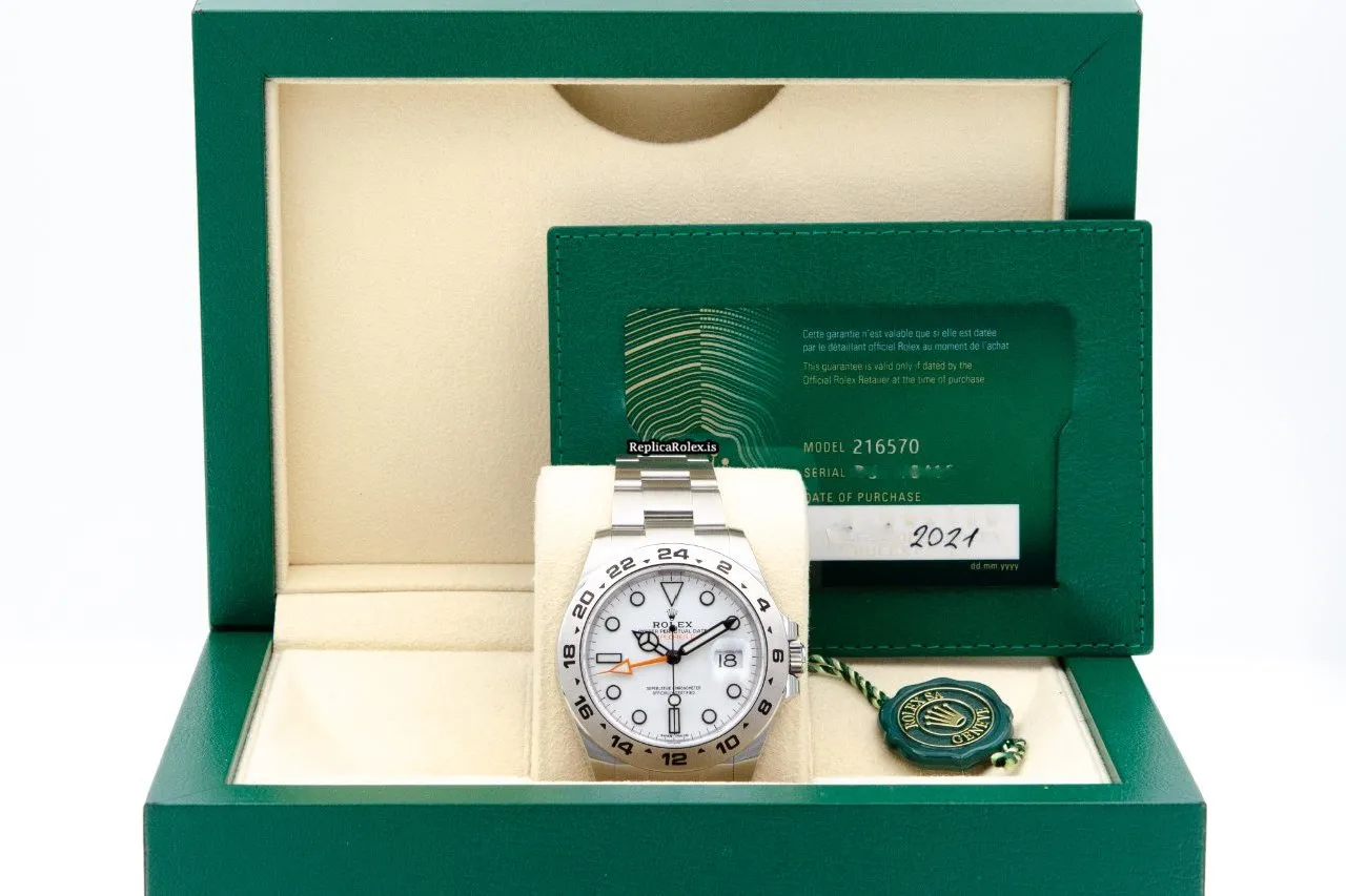 Discount Imitation Rolex Explorer II 216570 Caliber 3187 Automatic Movement 42mm Steel Case Mens/unisex Watch - Image 9