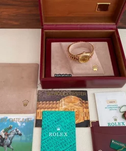 Best Fake Rolex Datejust 68278 Caliber 2135 Automatic Movement 31mm Yellow Gold Case Womens Watch