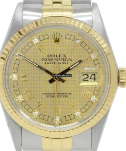 Nice Fakes Rolex Datejust 16233g Automatic Movement 36mm Gold/steel Case Mens/unisex Watch