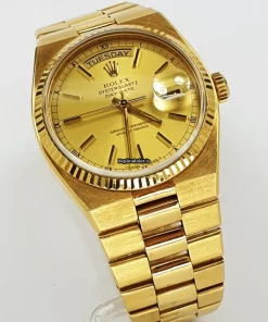 Superb Replica Rolex Day-date Oysterquartz 19018 Caliber 5055 Quartz Movement 36mm Yellow Gold Case Mens/unisex Watch