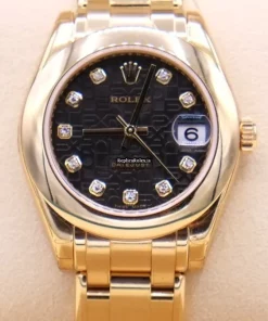 Fabulous Replica Rolex Pearlmaster 81208 Automatic Movement 34mm Yellow Gold Case Womens Watch