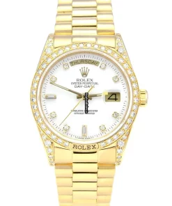 Superb Replica Rolex Day-date 18138 Caliber 3055 Automatic Movement 36mm Yellow Gold Case Mens/unisex Watch